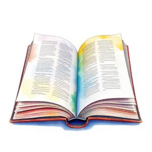 watercolour picture of book