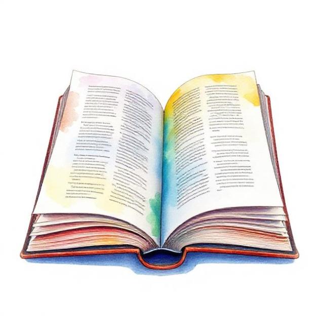 watercolour picture of book